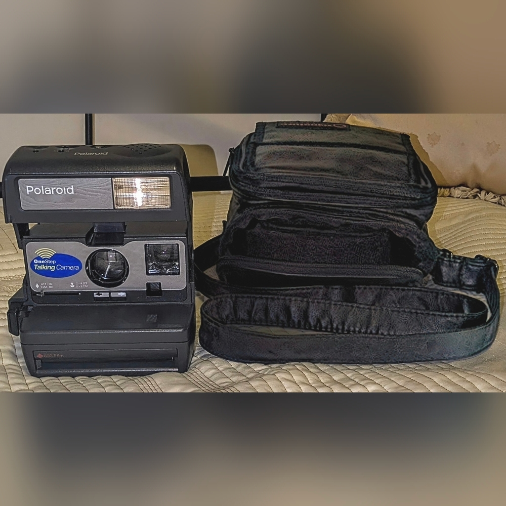 Polaroid OneStep Talking Camera - Black and Gray, Like New